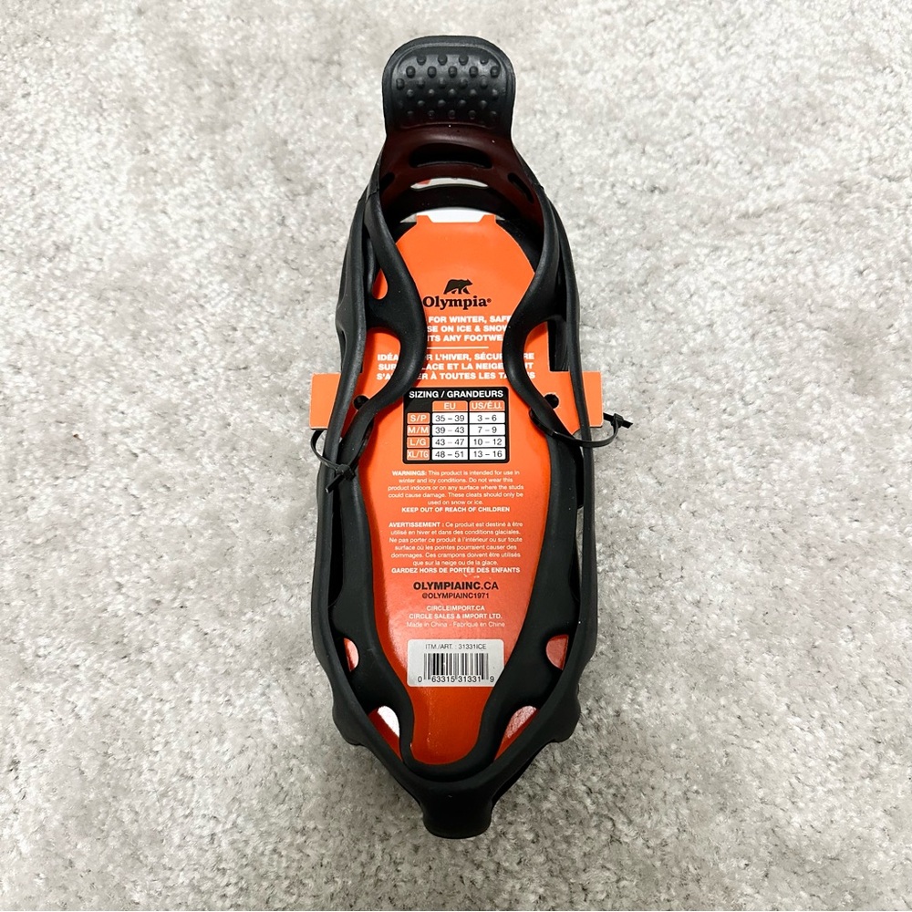 OLYMPIA Ice Cleats Portable Snow & Ice Shoe Grips Size Small Women's size 5-8